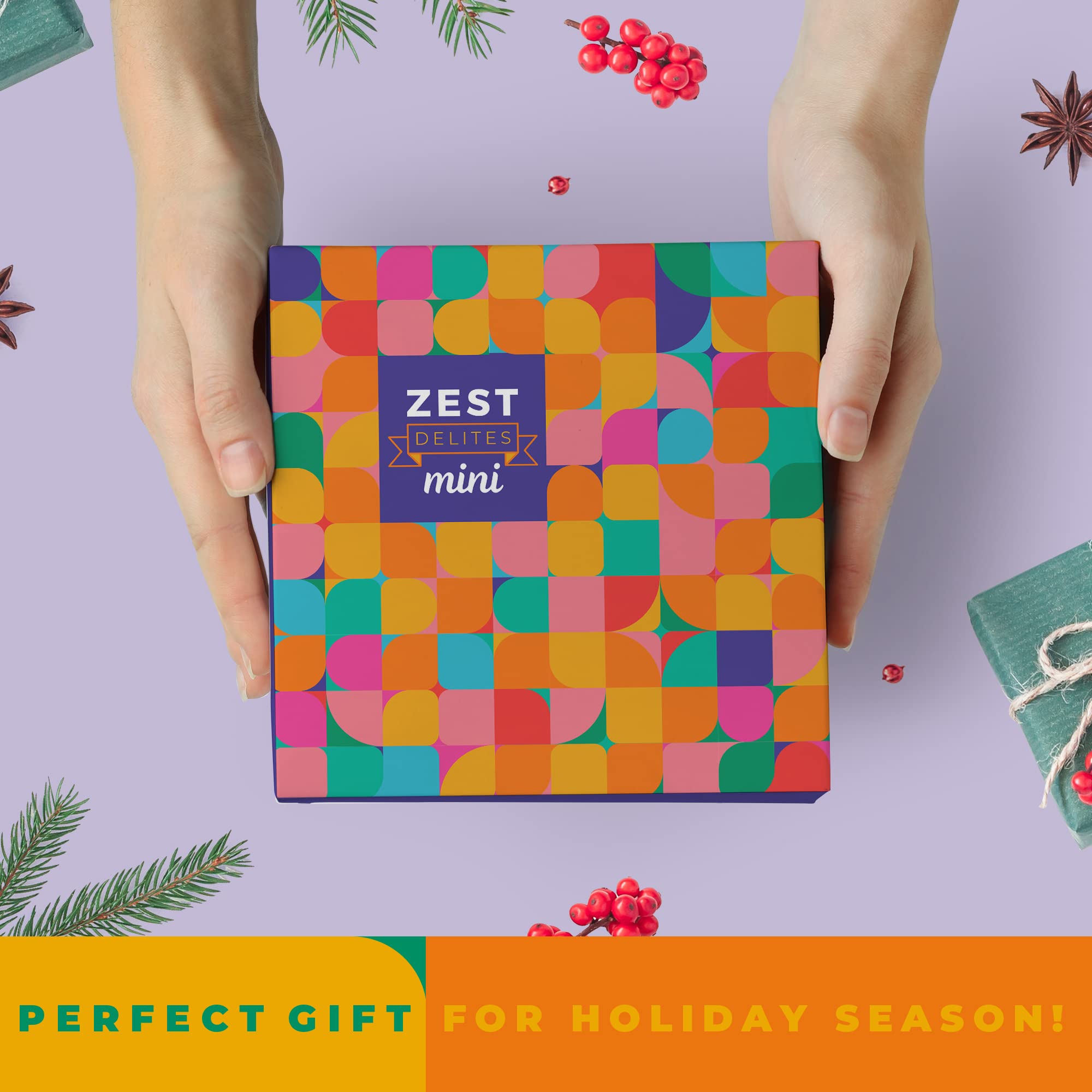 Zest Delites Delizia Turca, Rosa, Fragola, Limone, Arancia; Senza Glutine Vegan Mini Turkish Delight, Lokum 454 g