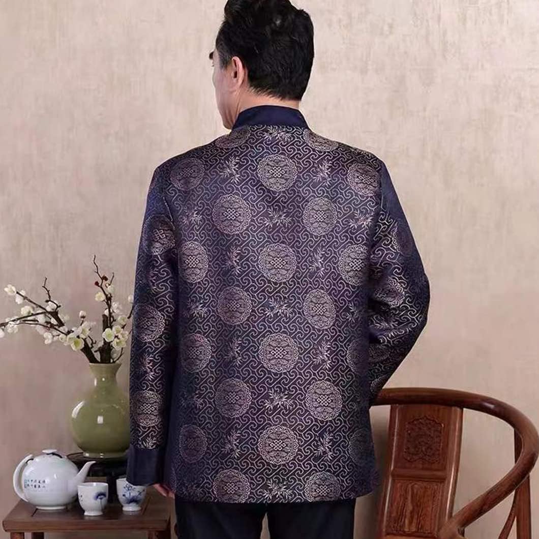 Tang Suit Chinese Kung Fu Jacket Clothing for Men Chinese Hanfu Coat Tai Chi Uniform Martial Arts Long Sleeved