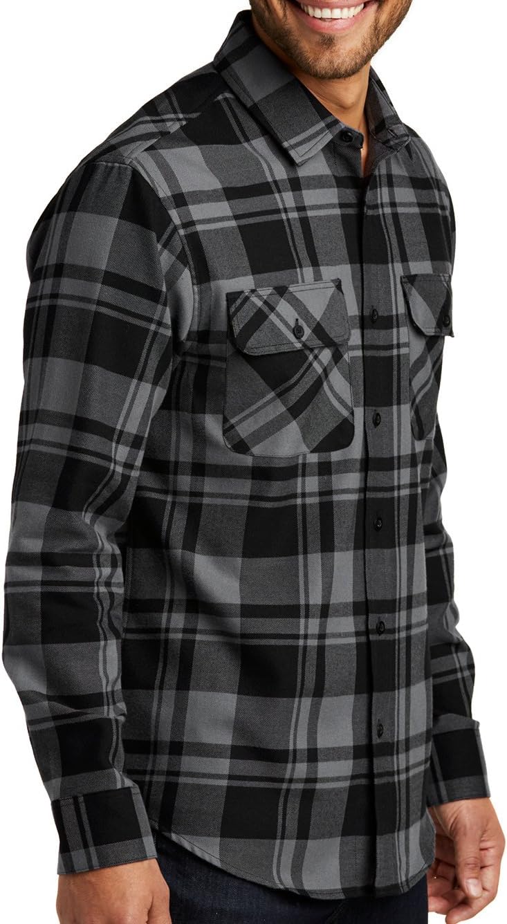 Mafoose Buffalo Plaid Flannel Long Sleeve Shirt Casual Button Down with Pockets