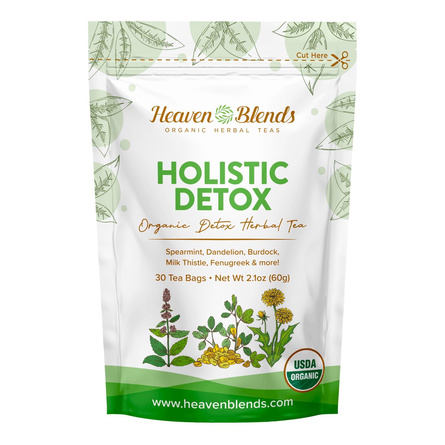 Té Detox Orgánico 30 Saquitos - Hierbas Digestivas