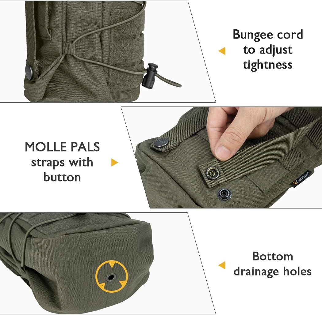 IDOGEAR Tactical Pouch Molle Drawstring Magazine Dump Pouch Mag Recycling Pouch Universal Bag