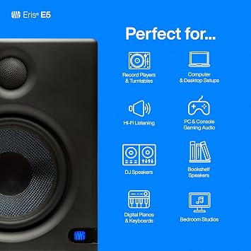 PreSonus Eris E5 Pair 2-Way 5.25 Near Field Studio Monitors