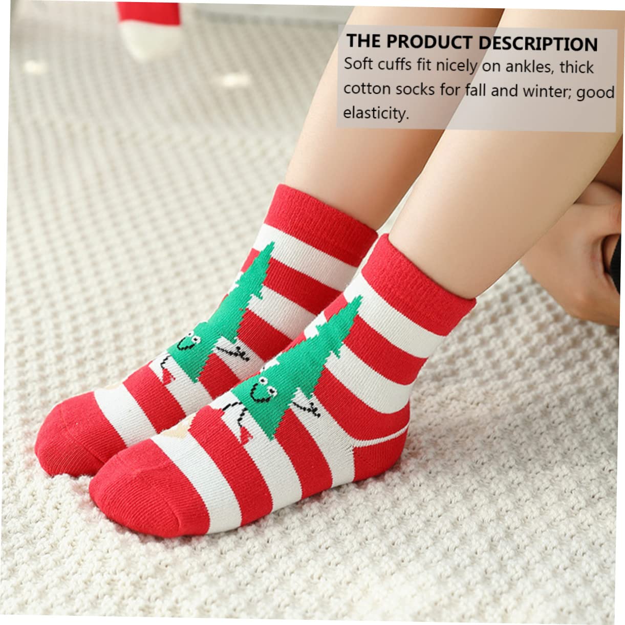 Holibanna Calzini Natale Alte Morbide con Fantasie Cartoon Unisex per Regali Festivi e Decorazioni Appendibili