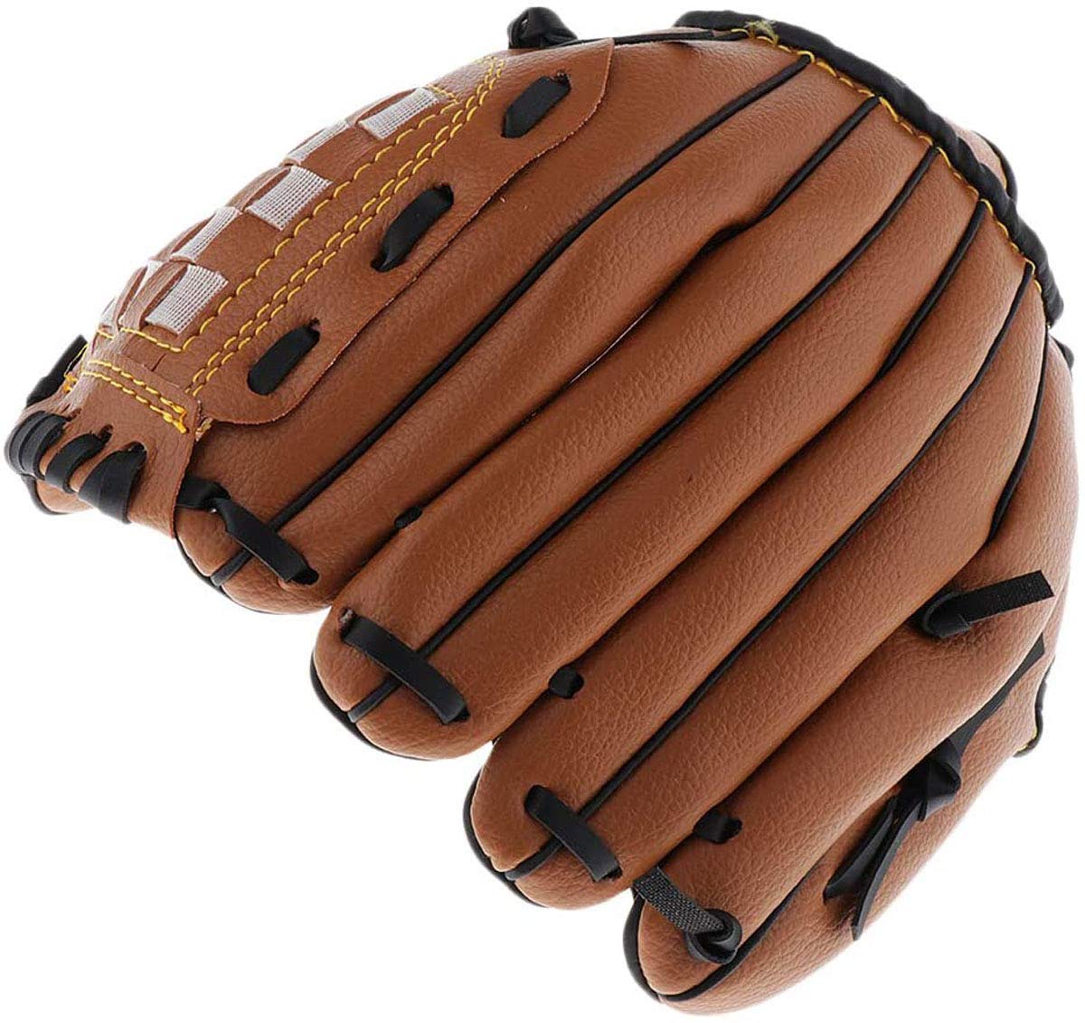 Acidea 11,5 Pouces de Baseball Durable Cuir Pichet Pichet épaississant à Gauche à la Main de Baseball pour Adulte Jeunesse Enfants pour Recueillir, Marron