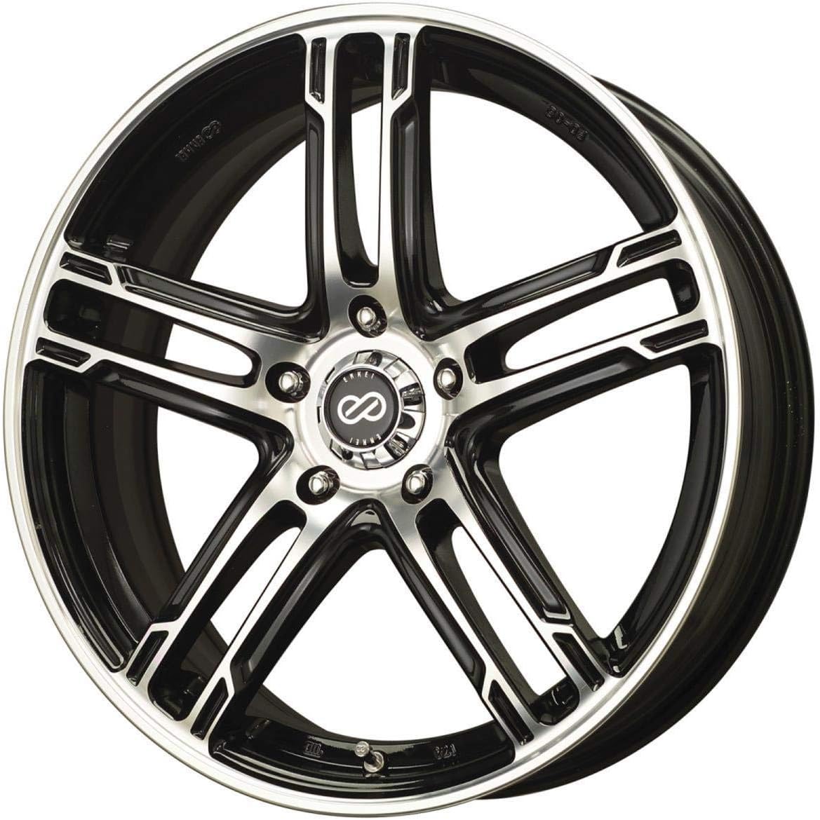 Enkei FD-05 17x7 5x100 40mm Offset 72.62 Bore Dia Black Machined Wheel