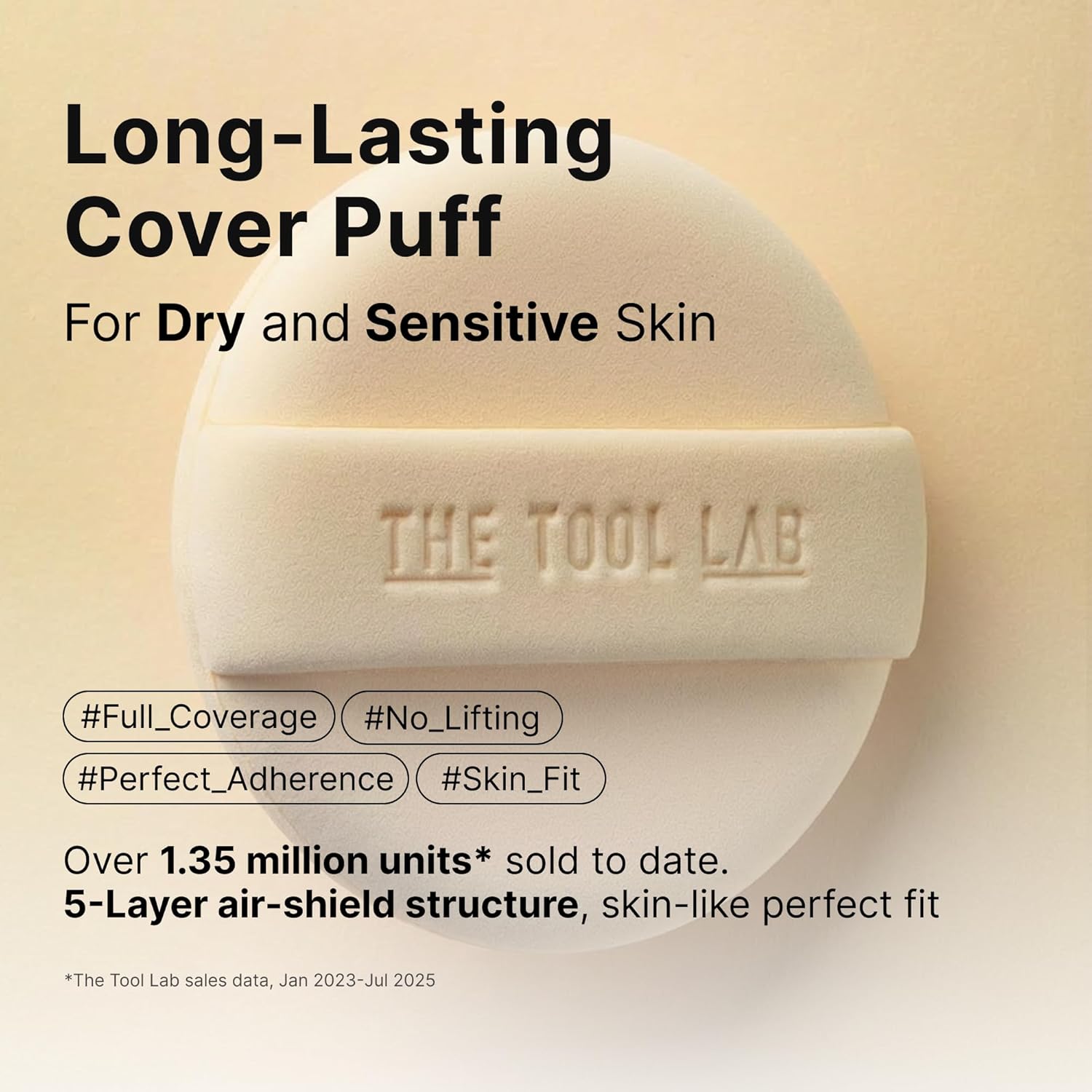 THE TOOL LAB Long-lasting Tension Puff 4P Set, Glow + Cover + Airy + Aqua, Liquid Cushion Foundation, Rubycell Makeup Sponge for Hydrating & Smooth Coverage, Korean Makeup (4P, 2.1 inch, Round) - Image 5