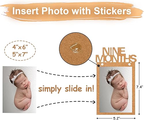 Miniatura 4 de Cartel de fotos de bebé de primer cumpleaños para recién nacidos a 12 meses, decoraciones de primer cumpleaños para niños y niñas, cartel de fotos