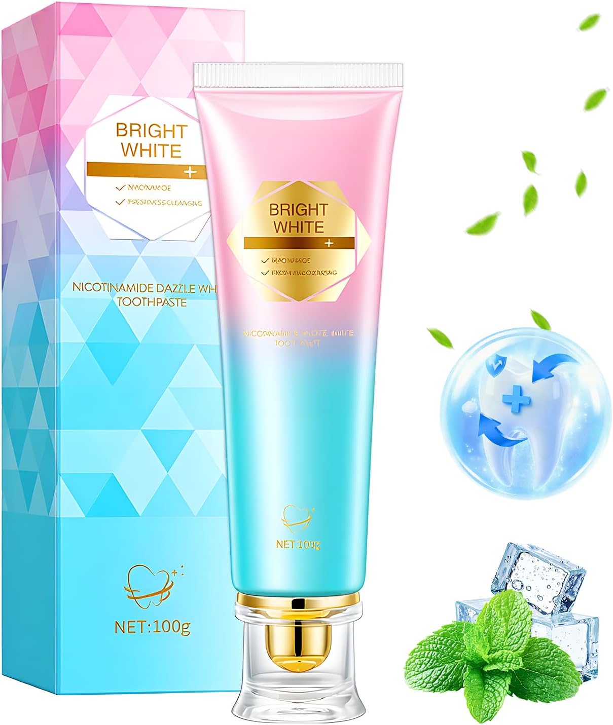 Niacinamide Whitening Toothpaste, Niacinamide Intensive Toothpaste, Fresh Breath, Remove Tooth Stains