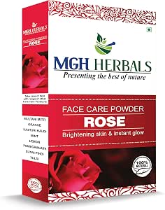 MGH Herbals Organic Rose Petal Powder - 100g | Rosa indica for Facial ...