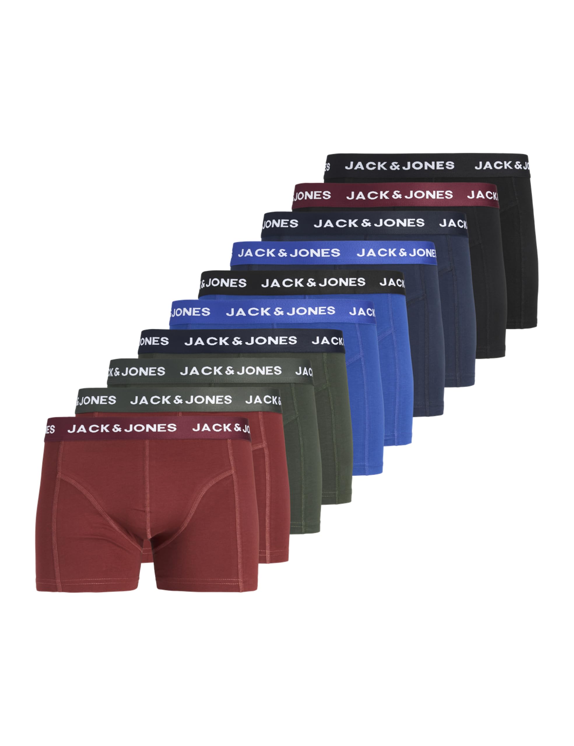 JACK & JONES Male Trunks Pack of 10, Rosin, L