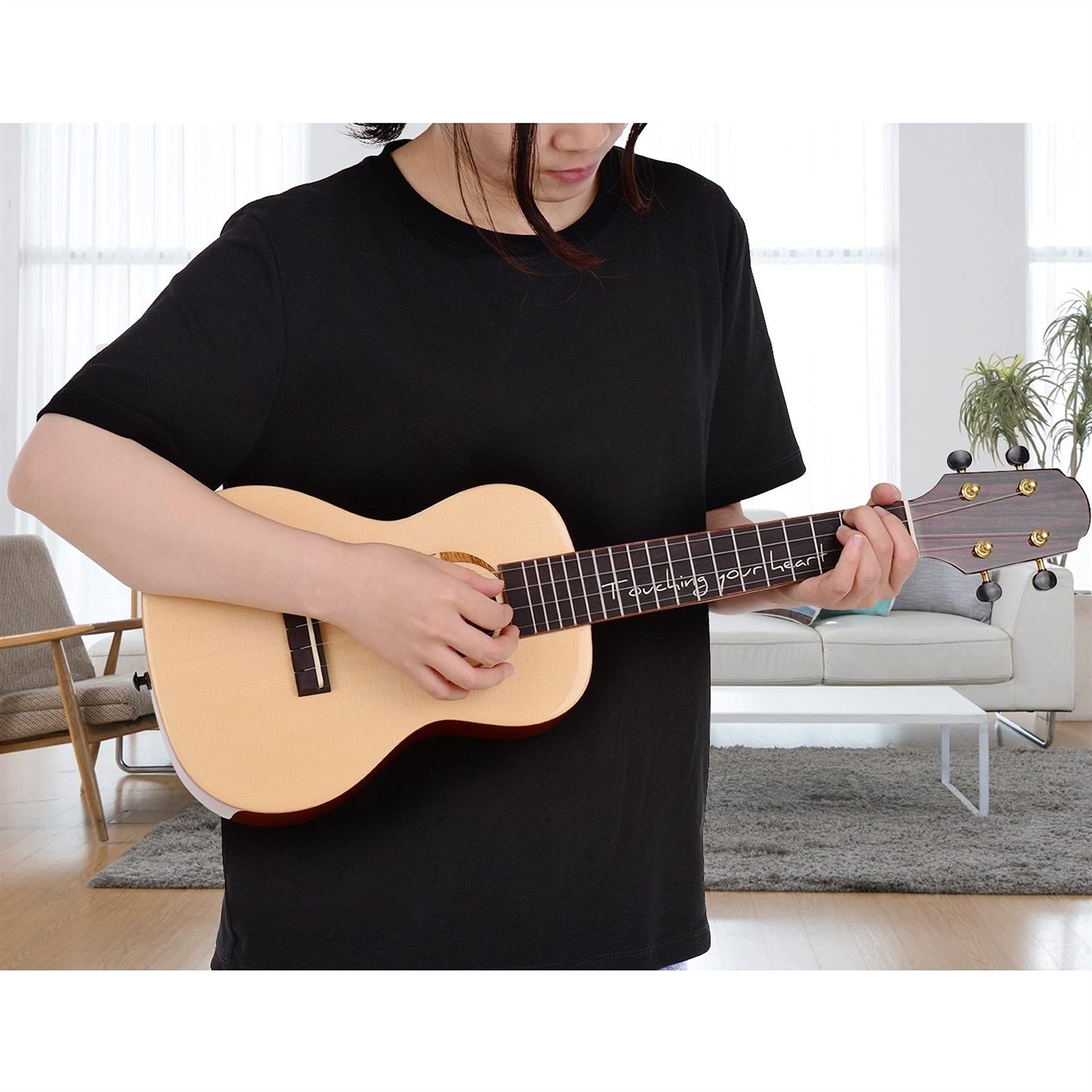 Ukulele koncertowe Początkujący Ukulele Profesjonalny 26- calowy Tenor Ukulele świerkowy Tabboard z Gig Torba Strings Strings Capo Tuner 3pcs Picks (Color : 23 inch)