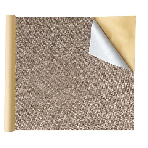 Miniatura 1 de Cinta autoadhesiva de parches de tela de lino de 17.7 x 78.7 pulgadas, kits de reparación de sofá de tela duradera para tapicería, muebles, sofás,