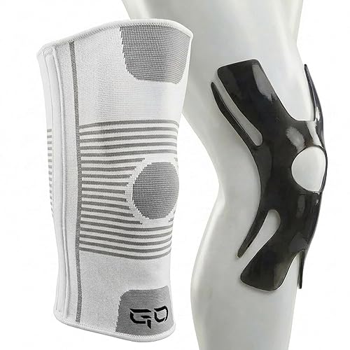 Rodilleras de compresión de kinesiología – Rodilleras profesionales para hombres y mujeres para alivio del dolor articular, hinchazón, ACL, MCL,