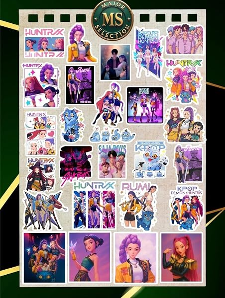 Kpop Demon Hunter Sticker Seti – 25’li | 3-5 cm | Suya Dayanıklı, Araba–Laptop–Defter Etiketleri