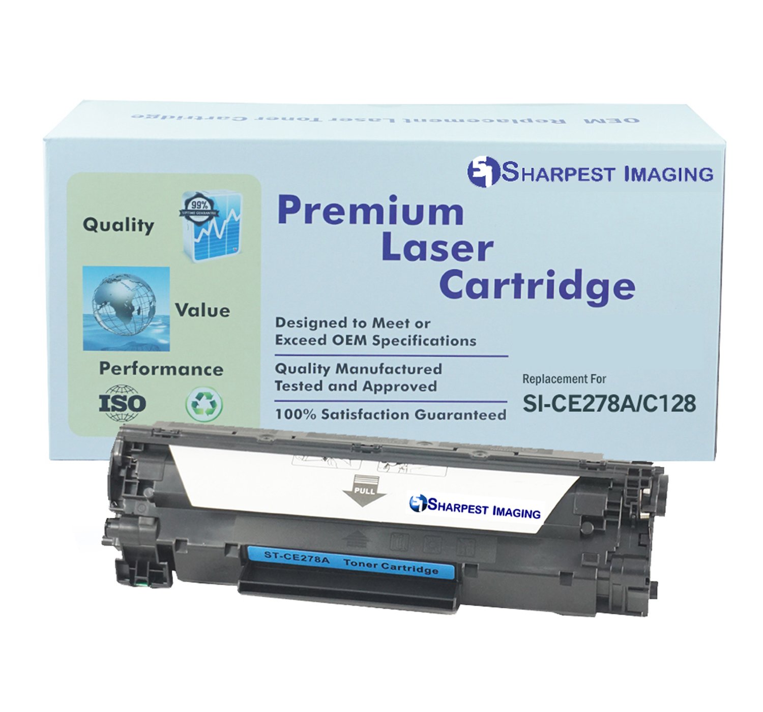 SharpestImaging HP 78A (CE278A) Replacement Black Toner Cartridge for HP Laserjet P1566, Pro M1536dnf, and Pro P1606dn