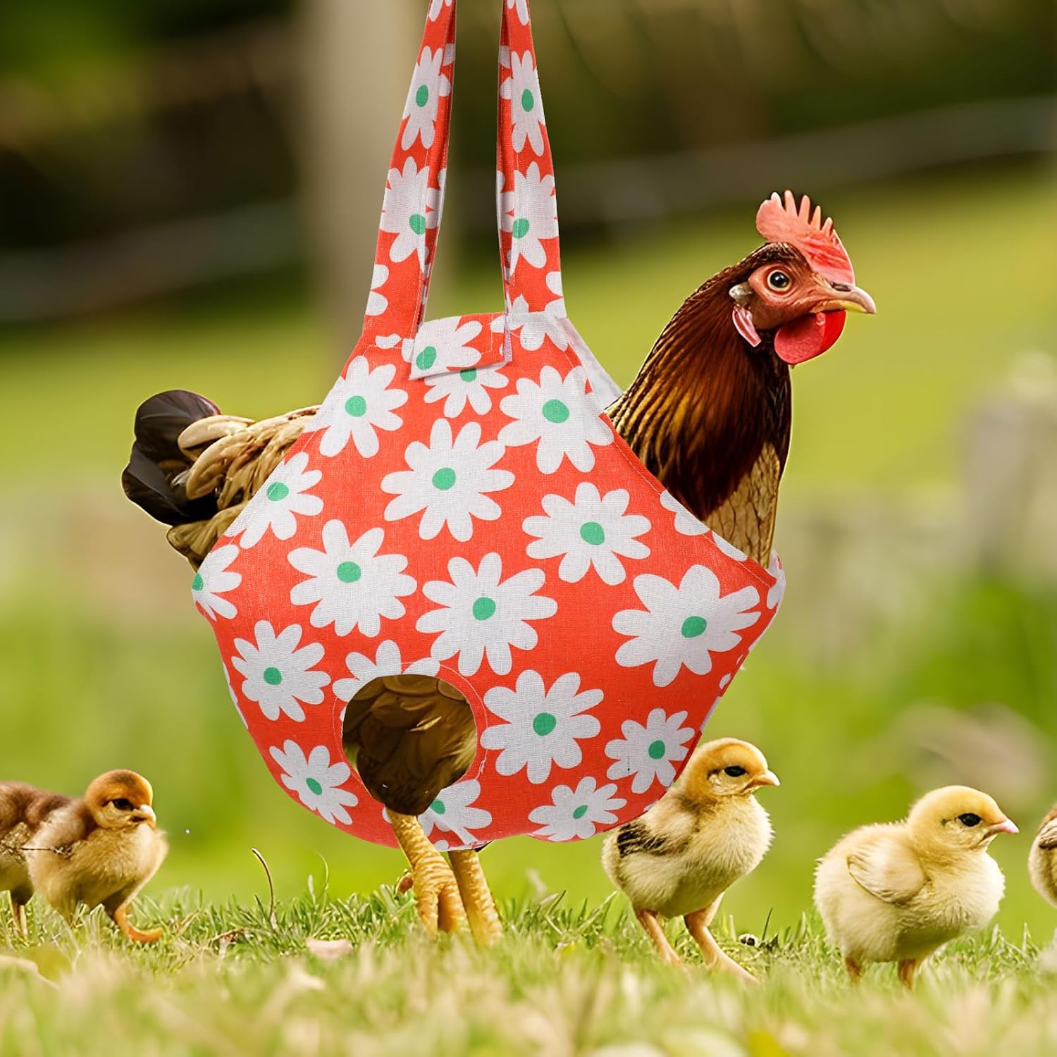2 Pack Chicken Carrier Bag Saddle, Canvas Chicken Holder Sling Catching Hand Bag for Hen Rooster Poultry Poultry Transport, Travel