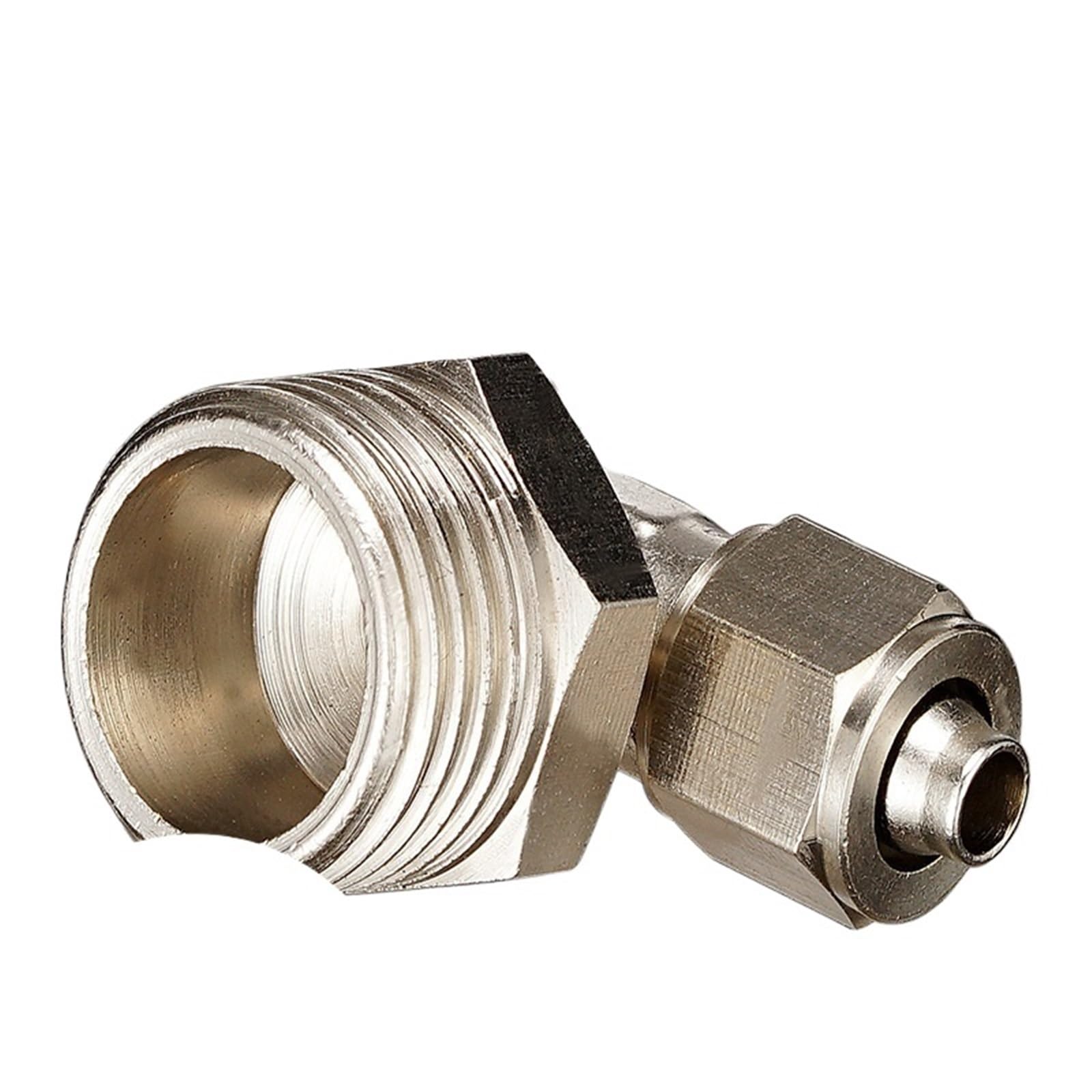 1pcs 1pcs Quick Turn Joint Swivel Elbow Right Angle PL8-02 Pneumatic Lock Copper Female 1/3/4 Minutes 6mm