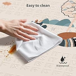 Baby Play Mat, 59 X59  Extra Large Foldable Baby Mat for Playtime and Tummy Time, Thick Foam Play Mat for Baby, Waterproof, Reversible Portable Playmat for Babies and Todders, Indoor&Outdoor Use