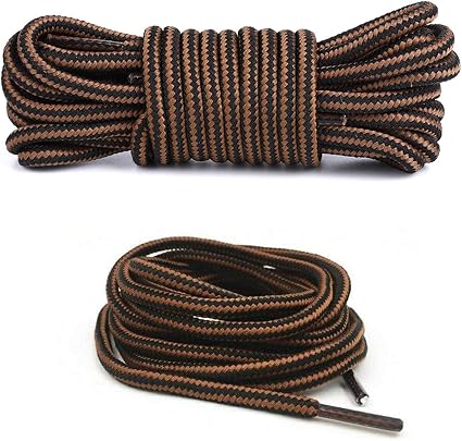 Lot De 2 Paires De Lacets Ronds - 4 Mm X 120 Cm - Polyester Résistant - Pour Randonnée, Sport, Quotidien