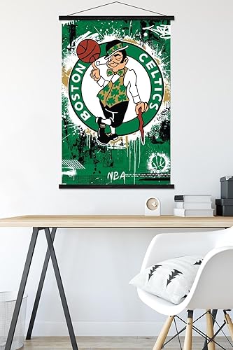 Miniatura 5 de Trends International NBA Boston Celtics - Póster de pared con logotipo Maximalist 23, 22.37 x 34.00 pulgadas, paquete de impresión y colgador negro