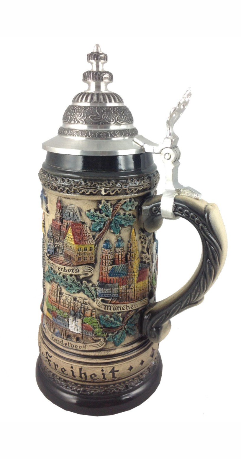 Zöller & Born Bierkrug Zinn Deutschland Adler Seidel 0,5 Liter Bierseidel