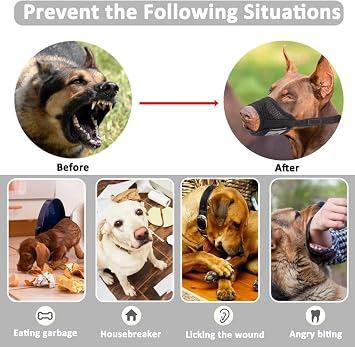 Soft Muzzle S and Muzzle S Set for Small Dogs to Prevent Biting and Chewing