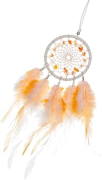Mini Dream Catchers - Rooster Feather with Red Agate, Handmade Small Dreamcatcher for Bedroom, Dream Catcher for Girls, Dream Catchers for Boys, Dream Catcher Wall Decor