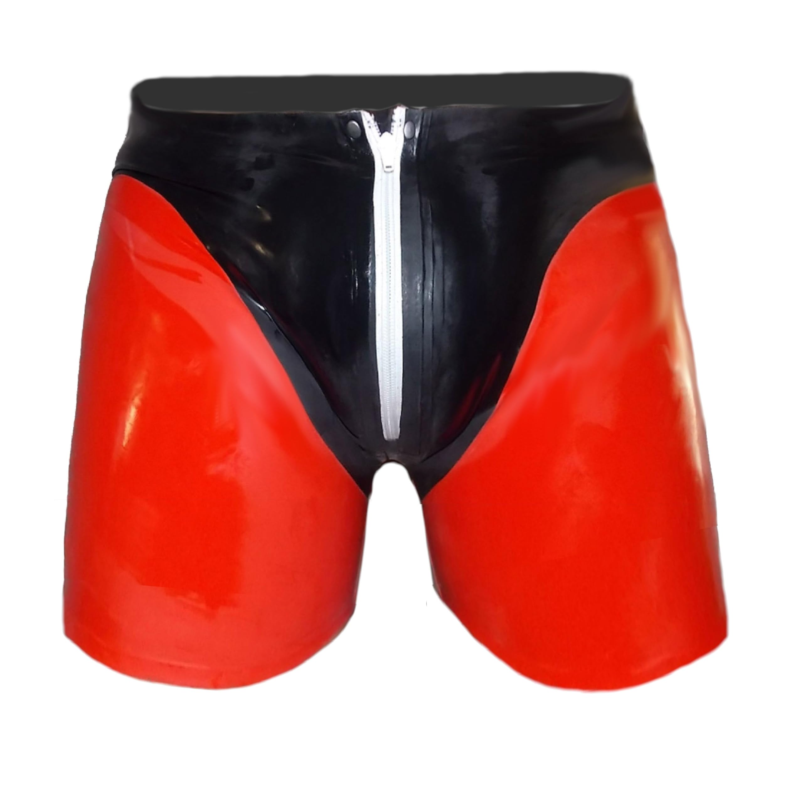 Tanga de látex sensual negro y rojo talla S extra caliente de mujer 6