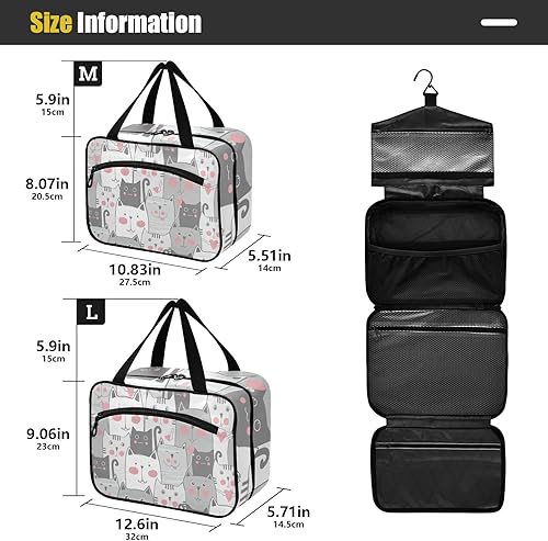 Miniatura 3 de Neceser para mujer, bolsa de maquillaje de viaje, organizador de bolsas de cosméticos, bolsa de aseo colgante para mujeres y hombres, bolsa de viaje