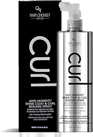 Hair Chemist CURL Spray anti-umidade para brilho e selagem de cachos 227 g.