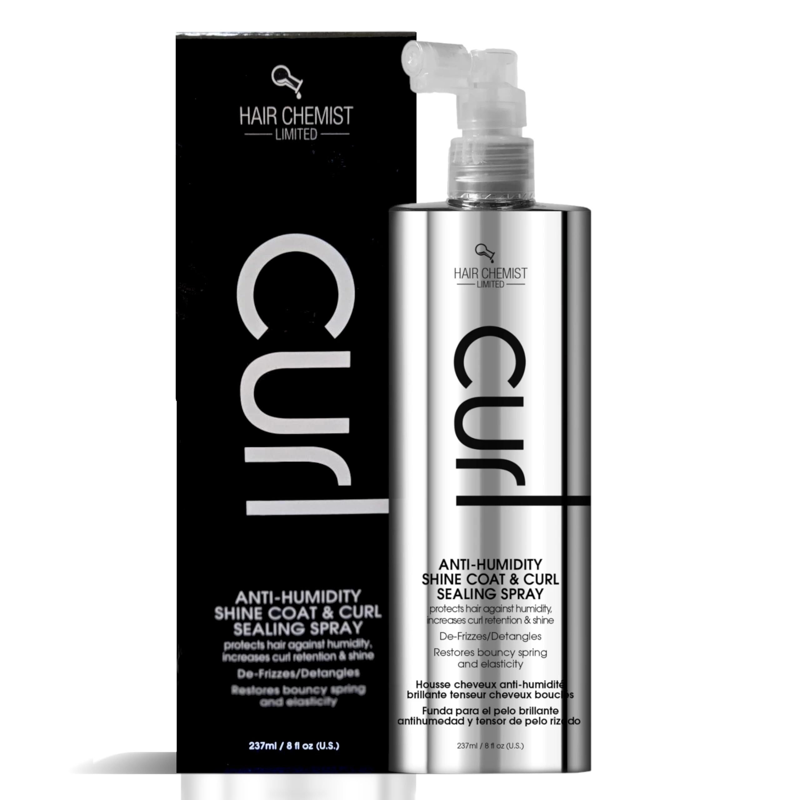 Hair Chemist CURL Anti Humidity Shine Coat & Curl Sealing Spray 8 oz.