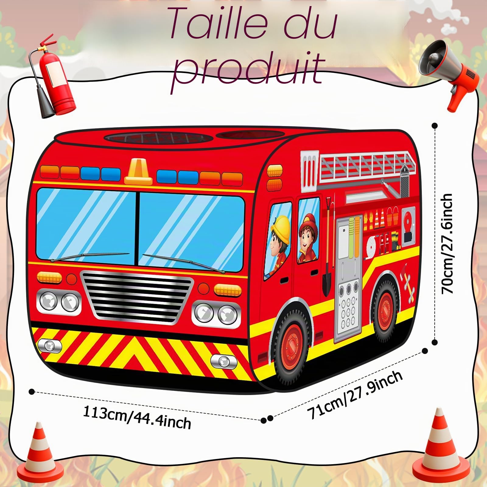 Maison de jeu pop-up pour enfants, tente de jeu, pop-up, avec sac de transport, jouet pour l'intérieur et l'extérieur, garçons et filles à partir de 3, 4, 5, 6 ans