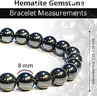 Vista 185 de Pulsera de turmalina negra, pulsera de cristal curativo natural para mujeres y hombres, pulsera de cuentas redondas de 0.315 in para espiritual