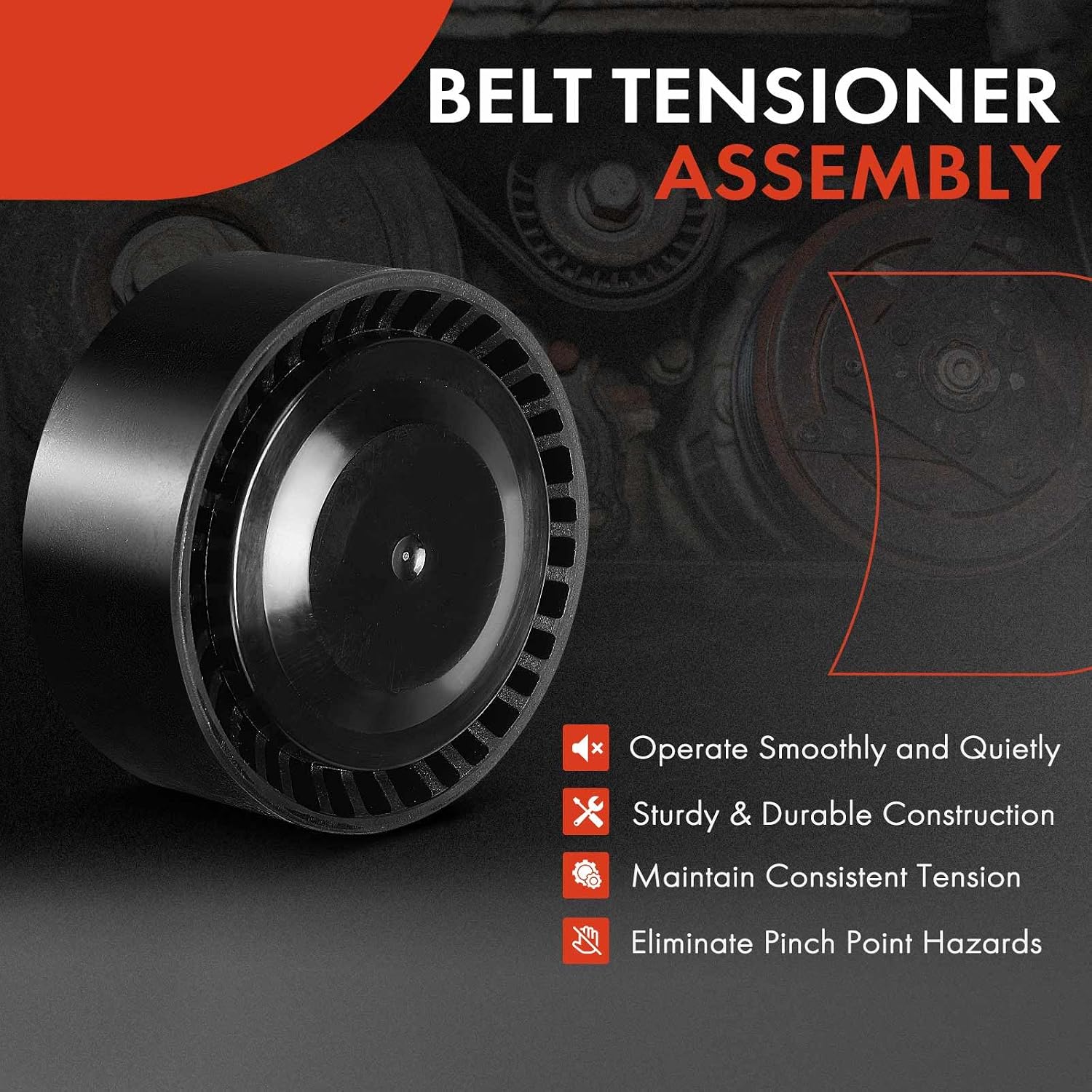 A-Premium Lower Belt Idler Pulley Compatible with BMW X5 2011-2017, 535i 2011-2016, 535i GT/535i GT xDrive 2010-2016, 535i xDrive, 740i, 740Li xDrive, X6, 640i Gran Coupe, 640i xDrive Gran Coupe, 3.0L