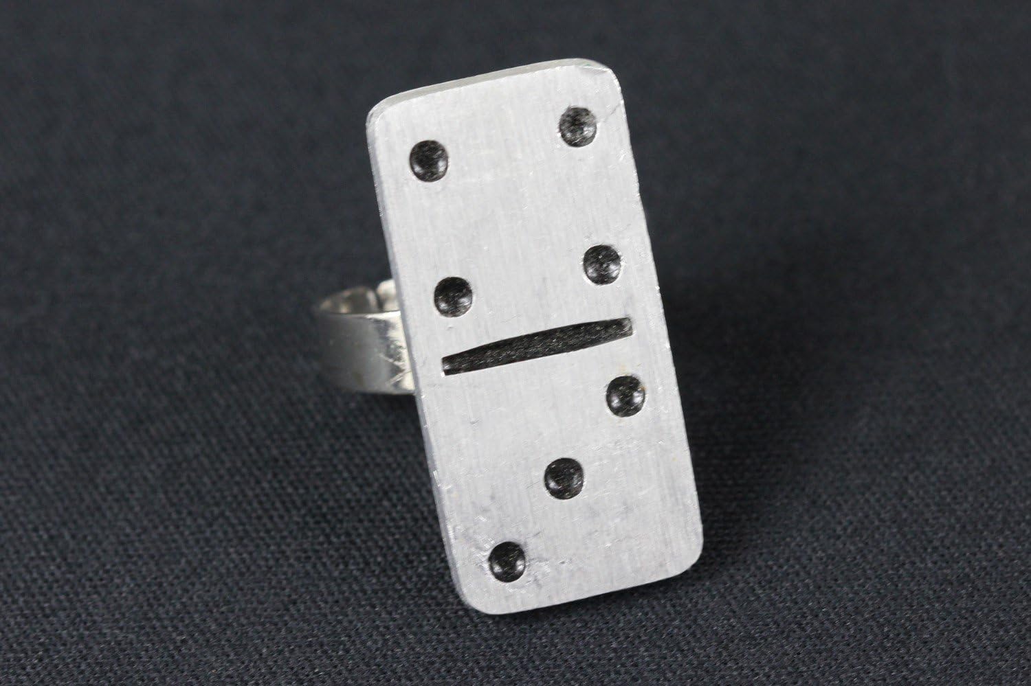 Miniblings Domino Ring Finger Tokens Silver