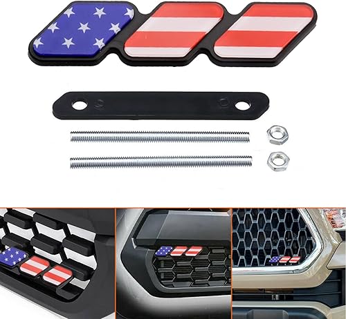TRD - Insignia decorativa de rejilla tricolor, emblema de diamante, compatible con Toyota 4Runner Tacoma Tundra y otras rejillas de malla o rejilla