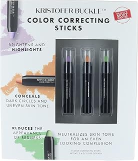 Kristofer Buckle Set 3 Color Correcting, Conceals Sticks, Make up Concealer .092 oz Each