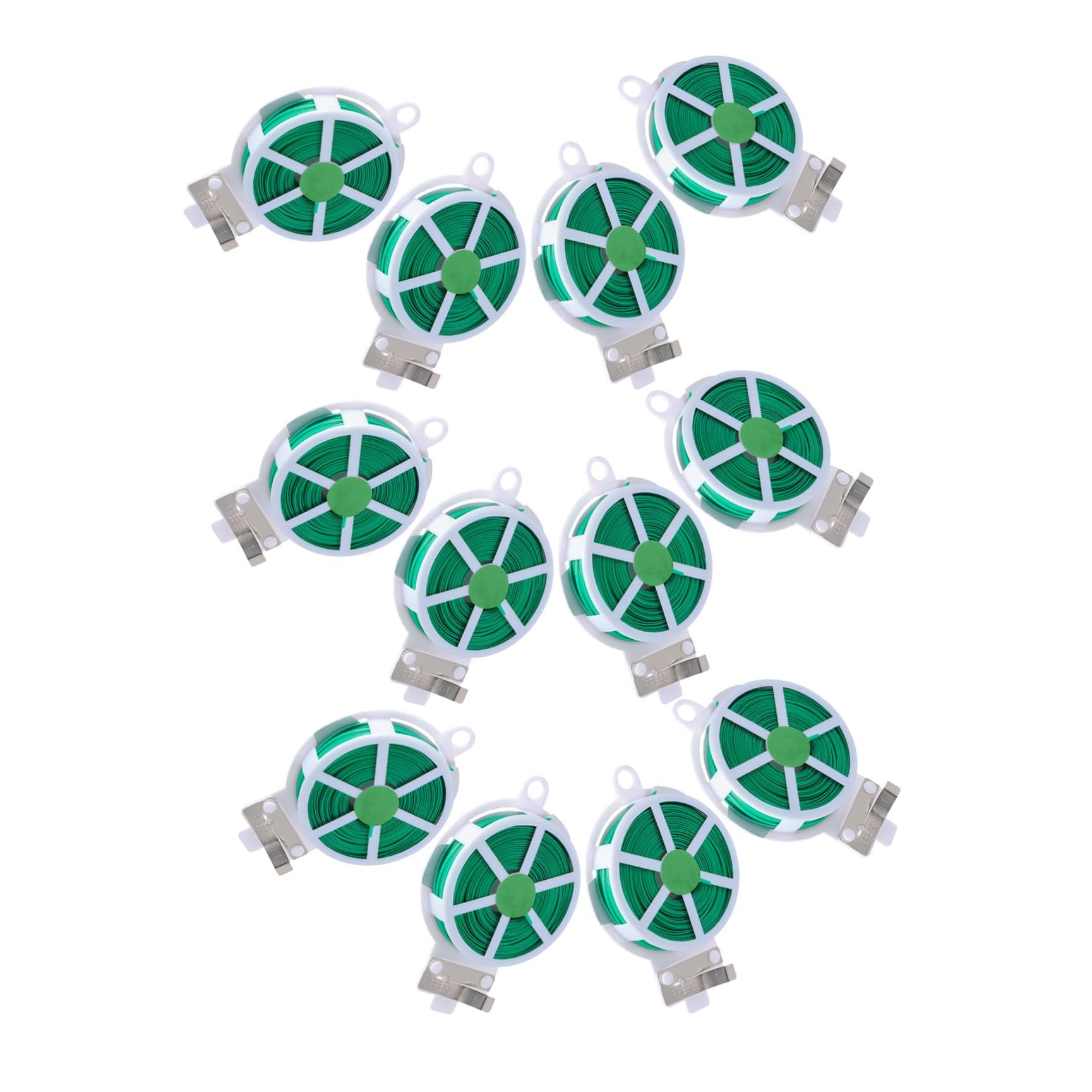 Liens de Jardinage pour Plantes, 12 Rouleaux, Fil Fer PE Vert