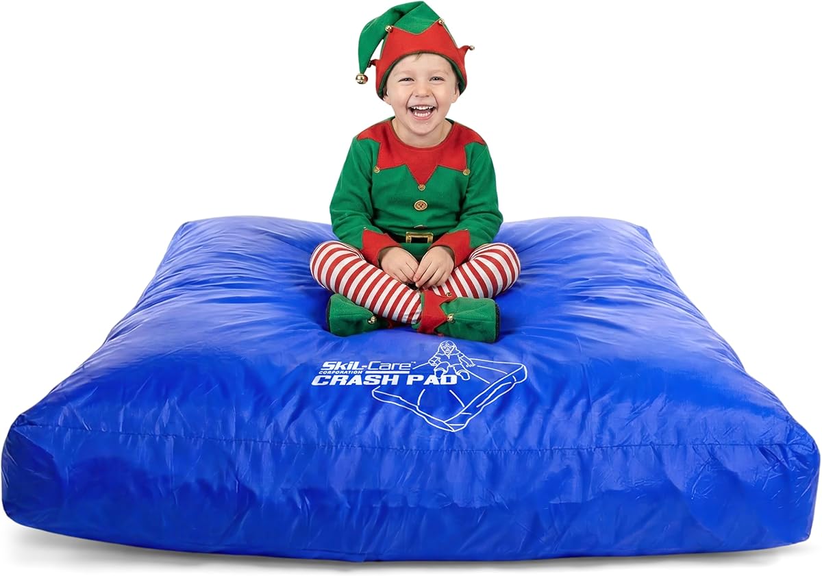 Skil-Care Crash Pad, Crash Pads for Kids Sensory Room Equipment, Sensory Crash Mat, Soft Foam Landing Zone for Sensory Input, Bean Bag Alternative for Reading and Relaxation, 3'x4' 5'x5' 6'x6' 8'x8'