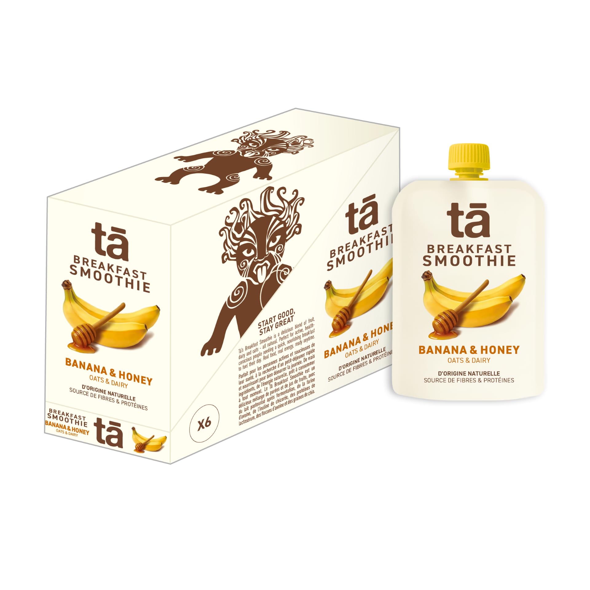 Ta Energy - Smoothie Petit-Déjeuner à Boire 6x150g - Sans Sucre Ajouté