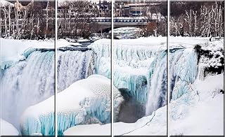 Bridal Veil Falls 4 Piece Canvas Wall Art. New York State Home Decor Photography Print.