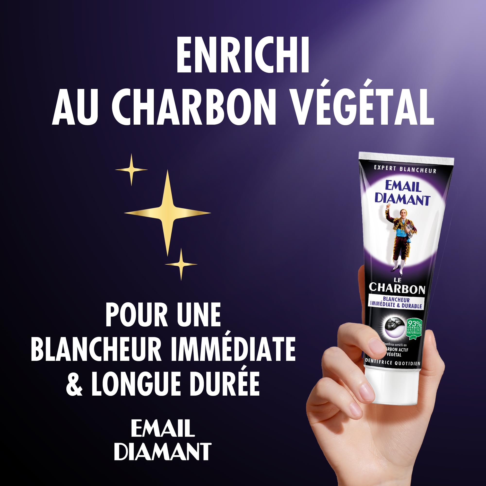 Email Diamant Charbon – Dentifrice Blanchissant Quotidien au Charbon - Lot de 2 tubes de 75ml - 3