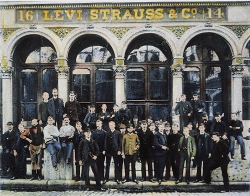 Levi Strauss & Co Store Nemployees At The Levi Strauss & Company Store In San Francisco C1880 Oil Over A Photo Poster Print by (18 x 24)