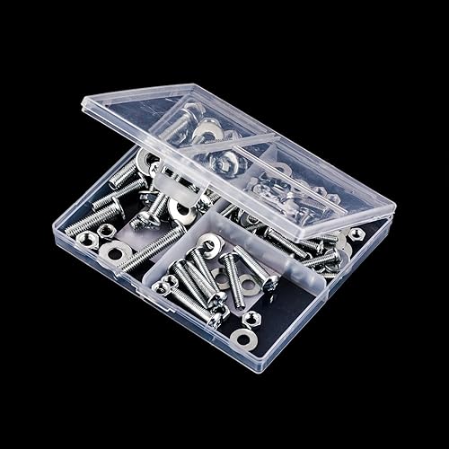 Vista 25 de Mr. Pen - Kit surtido de pernos, tuercas y arandelas, 113 piezas, tuercas y pernos surtidos, kit de arandela plateado