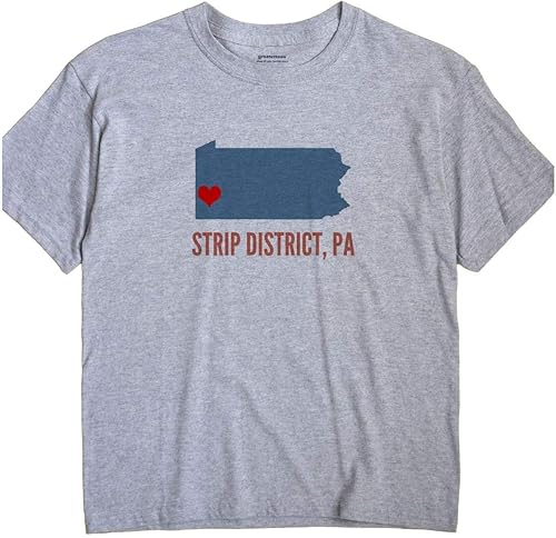 GreatCitees Strip District Pennsylvania Camiseta Pittsburgh Heart