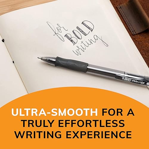 Miniatura 4 de BIC Glide Bold - Bolígrafo retráctil, punta gruesa (0.063 pulgadas), tinta negra, ideal para uso diario, 4 unidades