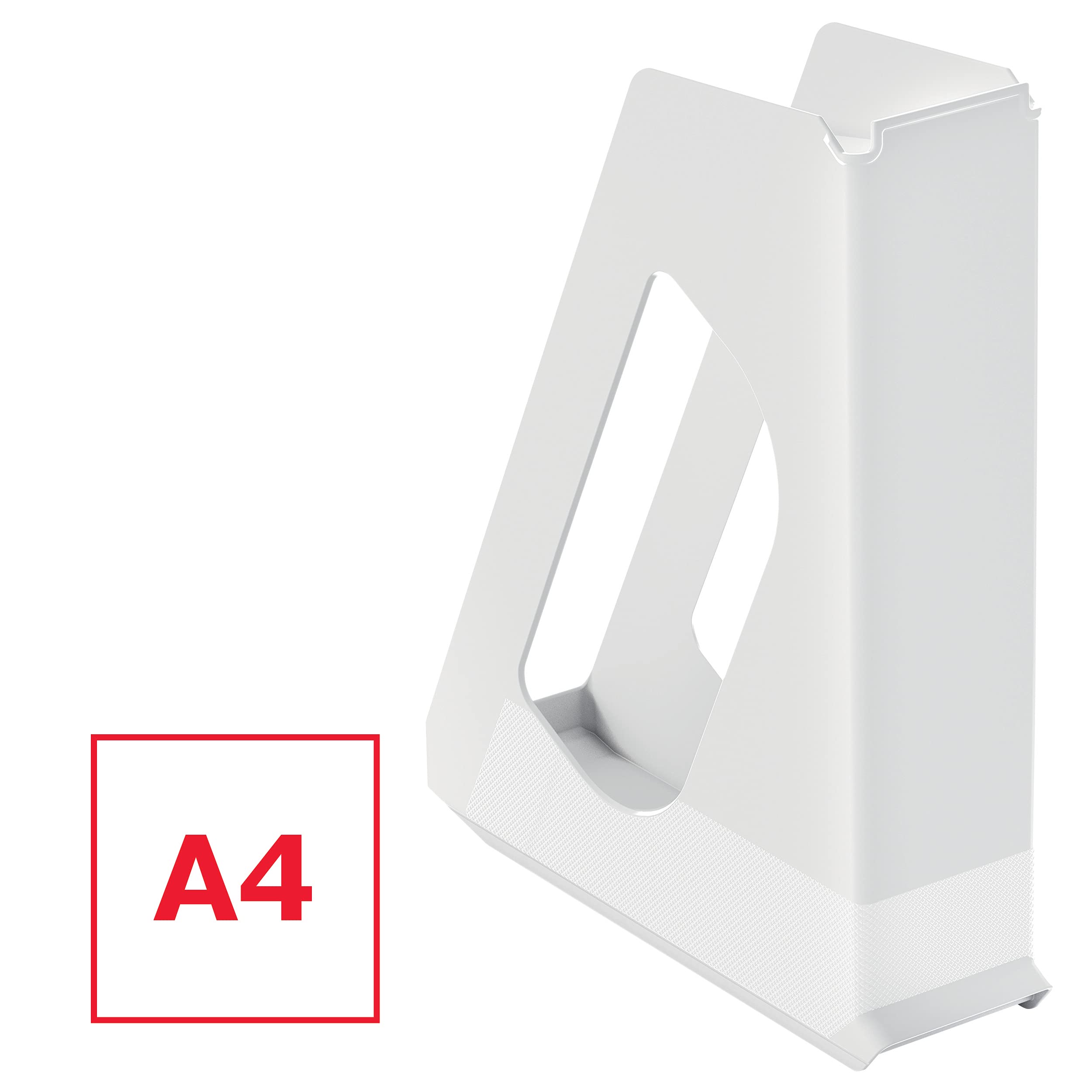 Esselte A4 Magazine File, Desktop Storage Organiser for Catalogues Brochures, Papers and Folders, Strong Plastic File - Image 2