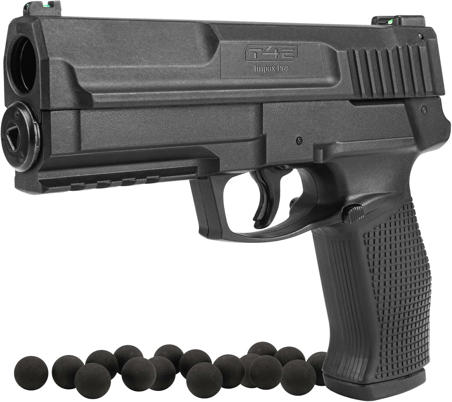 T4E Impax P68 .68 Caliber Paintball Marker, 225 FPS, 6-Round Magazine, 7.5 Joules