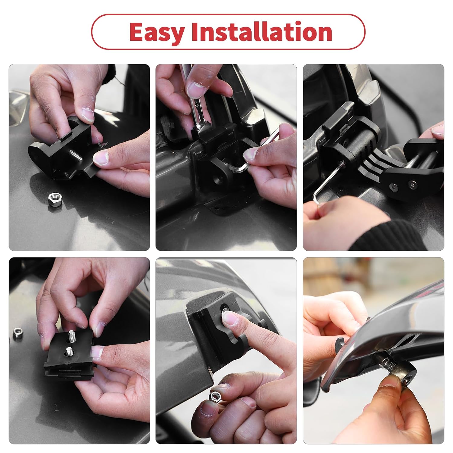 Linskip Hood Latches Aluminum Hood Catch Kit Replacement Compatible with 2007-2024 2025 Jeep Wrangler JK JL & Jeep Gladiator JT, Exterior Accessories(Pair)