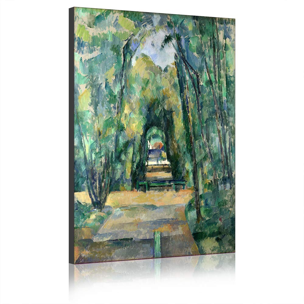 Toile Avenue à Chantilly par Cézanne tableau d'art mural encadré de 40x60 cm